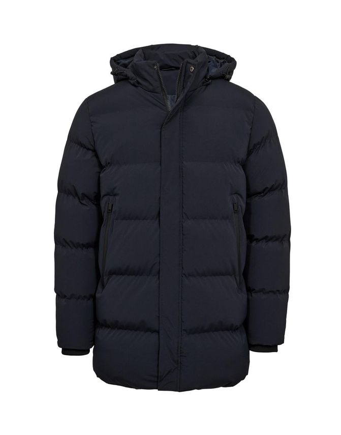 Black Blue Long Parca Reg Fit