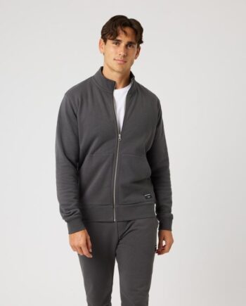 Centre Full Zip Sweatshirt  Winter Moss Melange