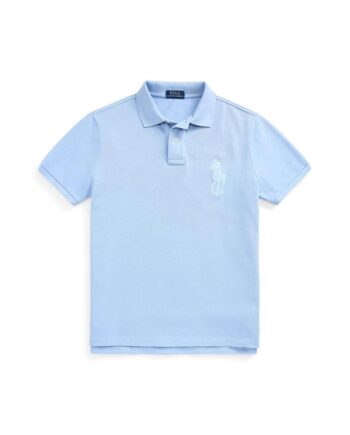 Custom Slim Fit Big Pony Mesh Polo Shirt