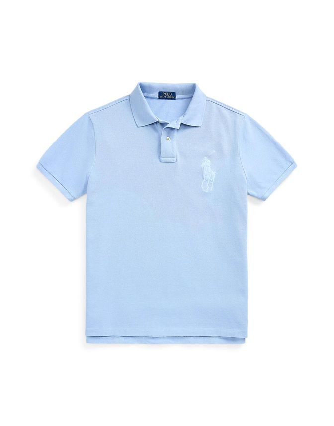 Custom Slim Fit Big Pony Mesh Polo Shirt
