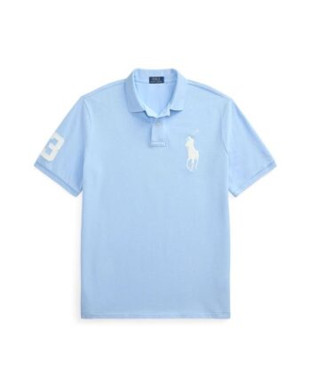 Custom Slim Fit Big Pony Mesh Polo Shirt