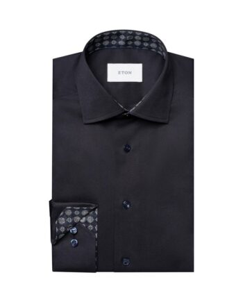 Geometric Effect Signature Twill Shirt
