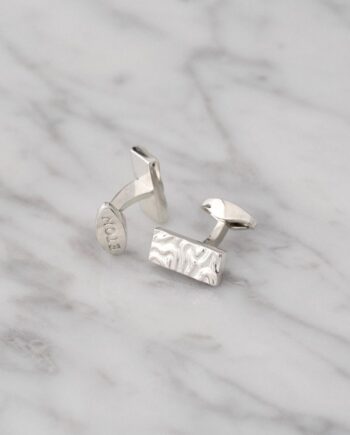 Hammared Plated Brass Cufflinks