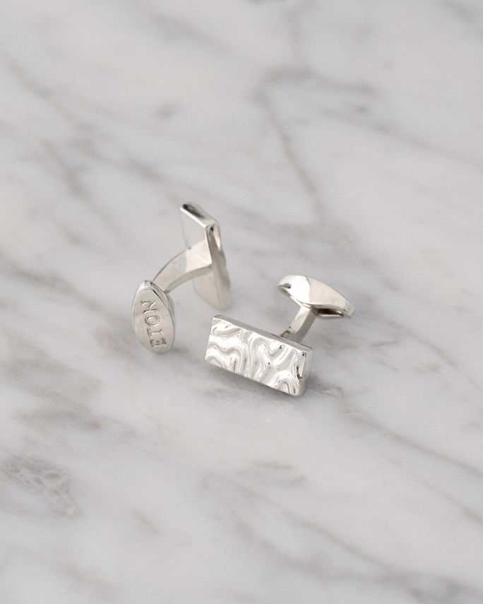Hammared Plated Brass Cufflinks