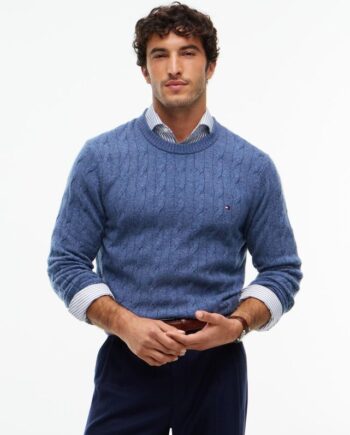 Lambswool Blend Cable Crew