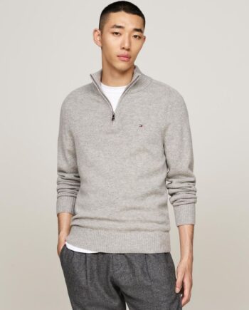 Lambswool Zip Mock