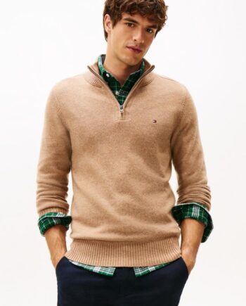 Lambswool Zip Mock
