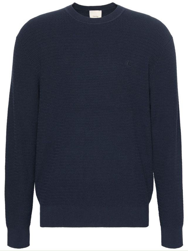 Ls Texture Cttn Crewnk Sweater