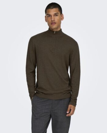 Onsloui Reg 12 Mel Half Zip Knit No
