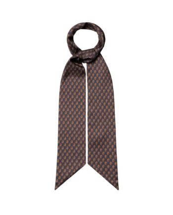 Printed Twill Dyed Silk Tie Scarf