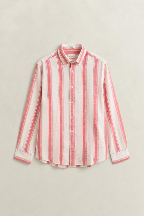 Reg Cotton Linen Stripe Shirt
