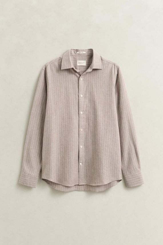 Reg Flannel Melange Stripe Shirt