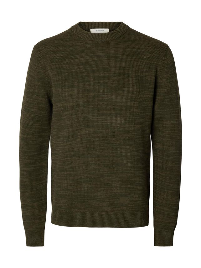 Slhdane Ls Knit Structure Crew Neck