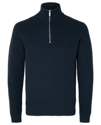 Slhdane Ls Knit Structure Half Zip