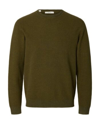 Slhross Ls Knit Structure Crew Neck
