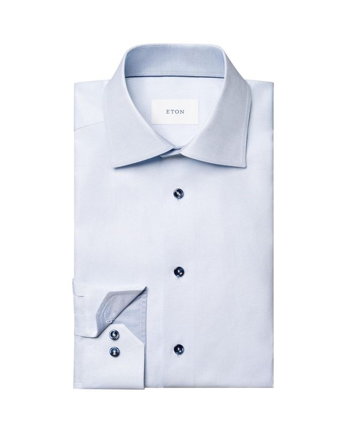 Solid Royal Oxford Effect Shirt
