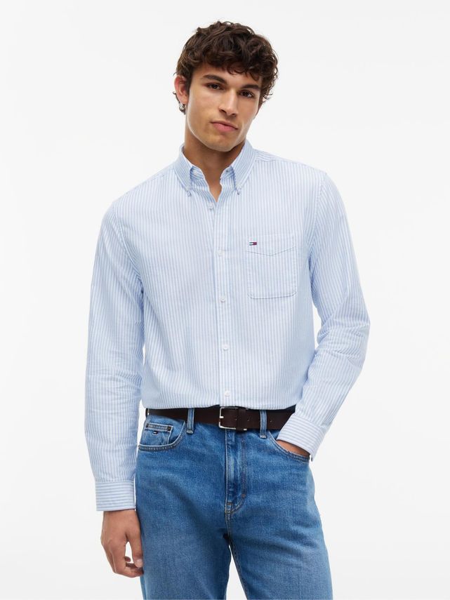 Tjm Reg Stripe Oxford Shirt Ext